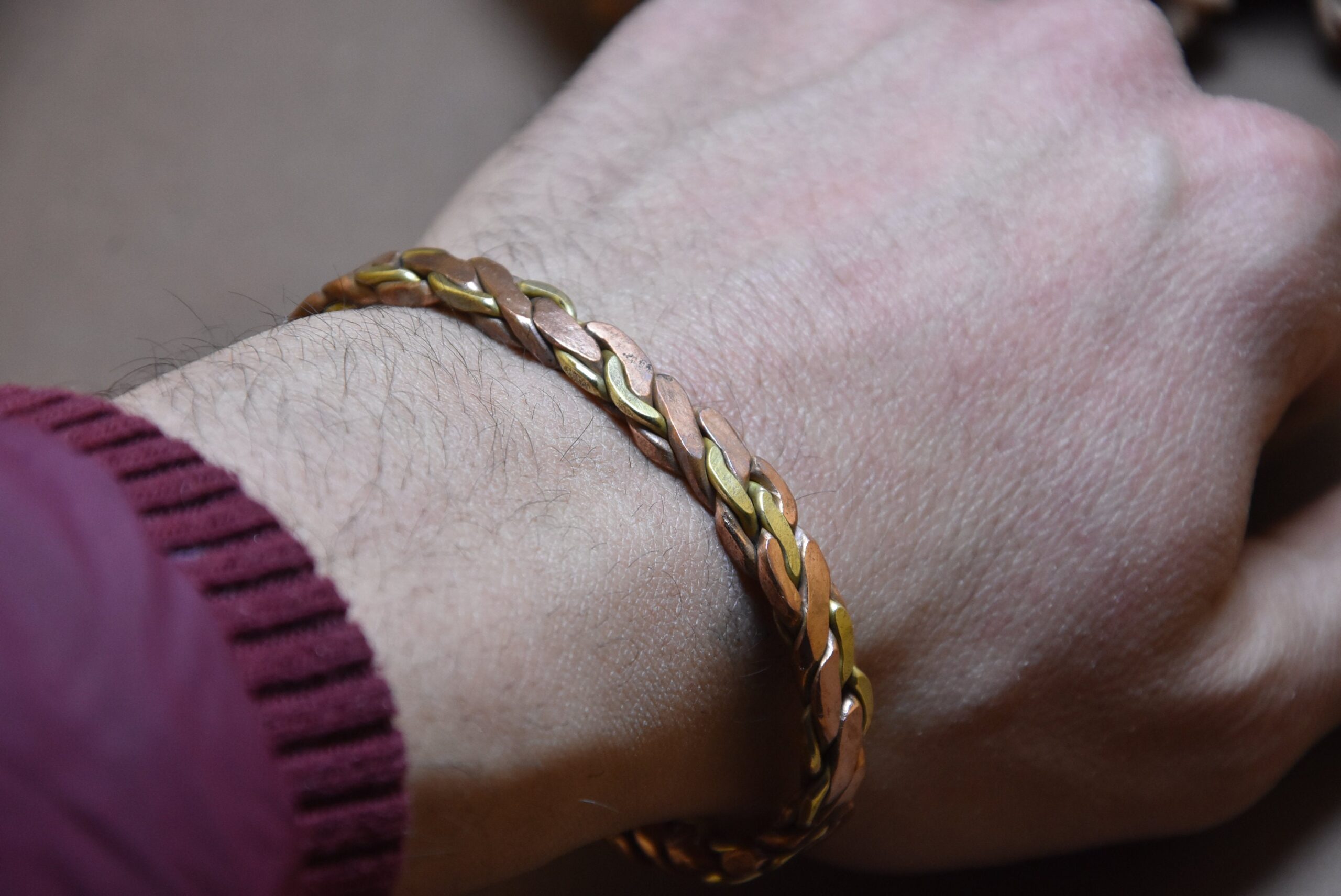 Handmade Copper Medical Alert Bracelet: Personalized ID Jewelry