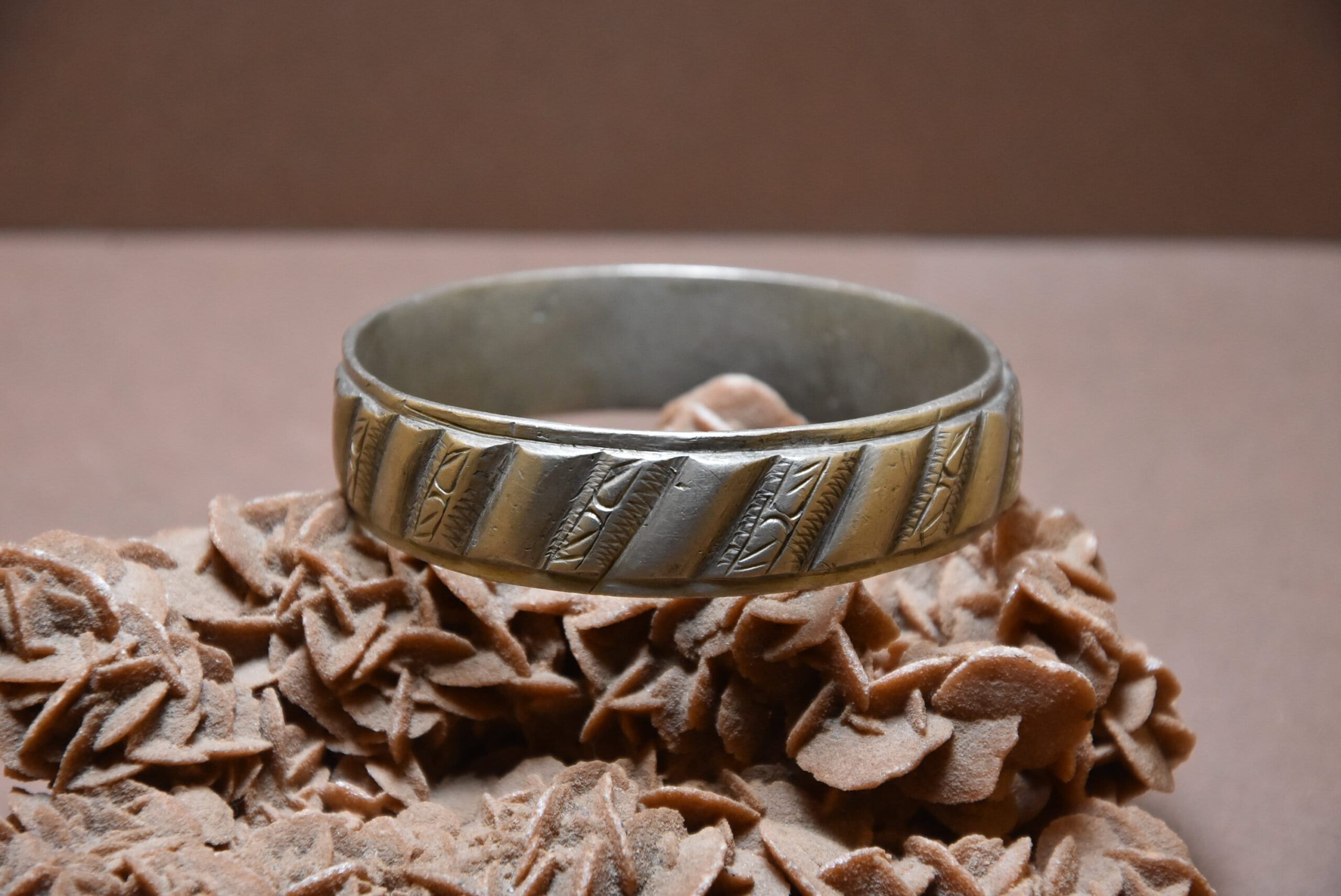 Vintage Moroccan Berber Silver Bracelet: Ethnic Tribal Bangle - Image 2