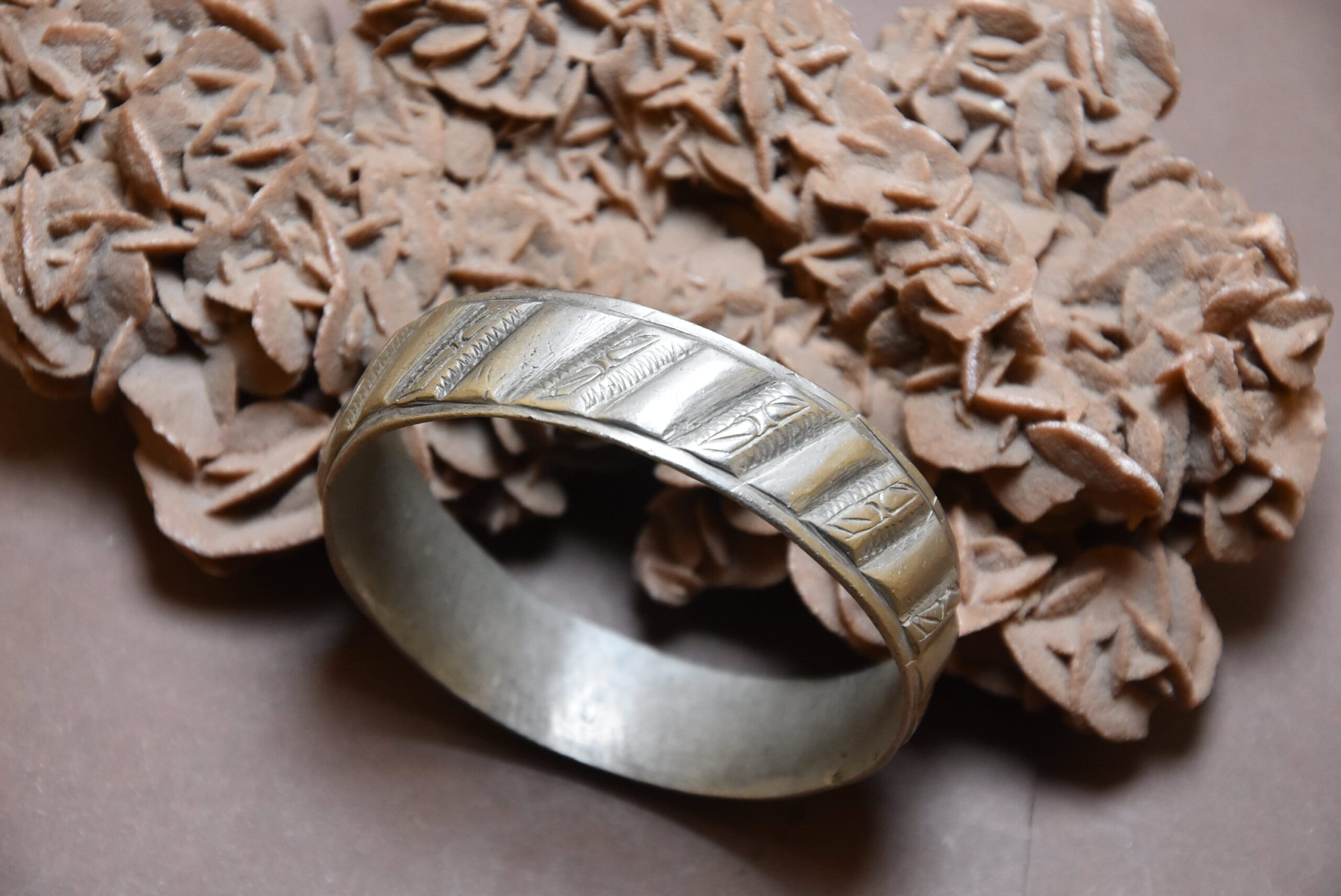 Vintage Moroccan Berber Silver Bracelet: Ethnic Tribal Bangle - Image 4