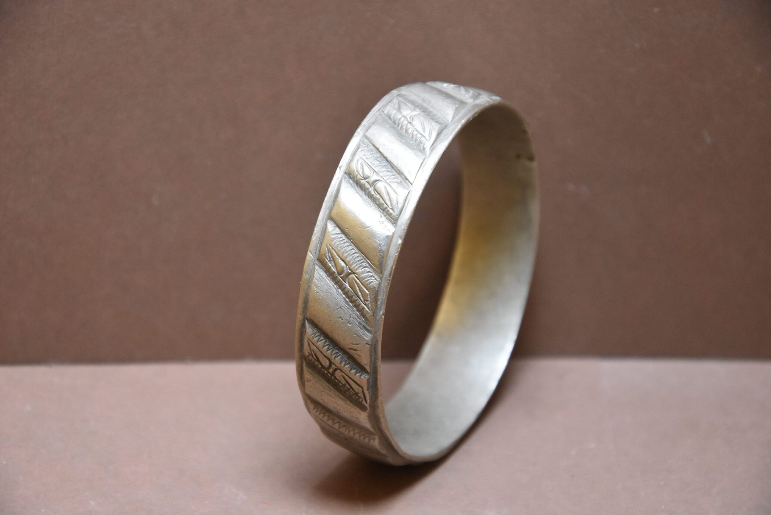 Vintage Moroccan Berber Silver Bracelet: Ethnic Tribal Bangle - Image 6