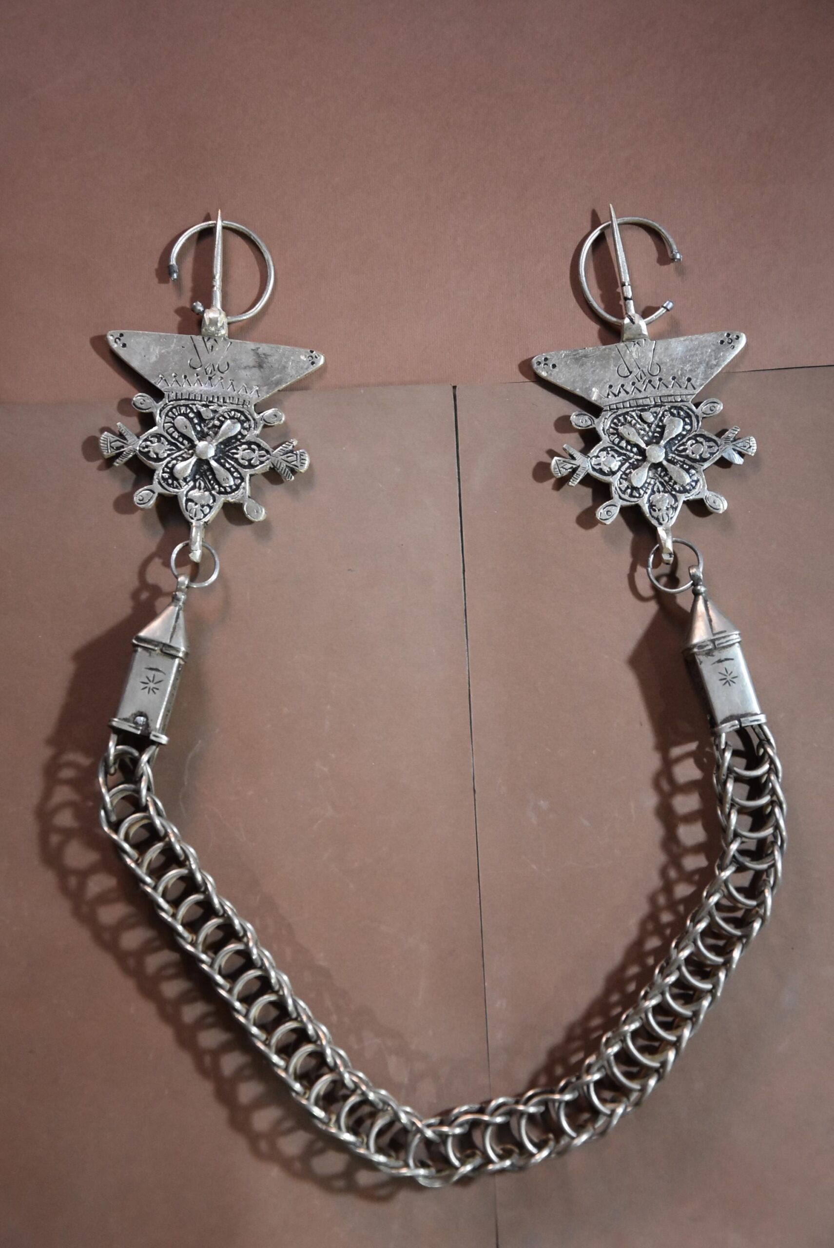 Vintage Berber Fibula: Moroccan Ethnic Jewelry, Silver 700 - Image 5