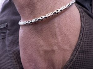 Adjustable Tuareg Silver Cuff Bracelet: Berber Tribal Bangle