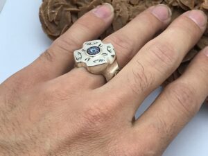 Vintage Touareg Sterling Silver Amulet Ring (Size 9.5 US)