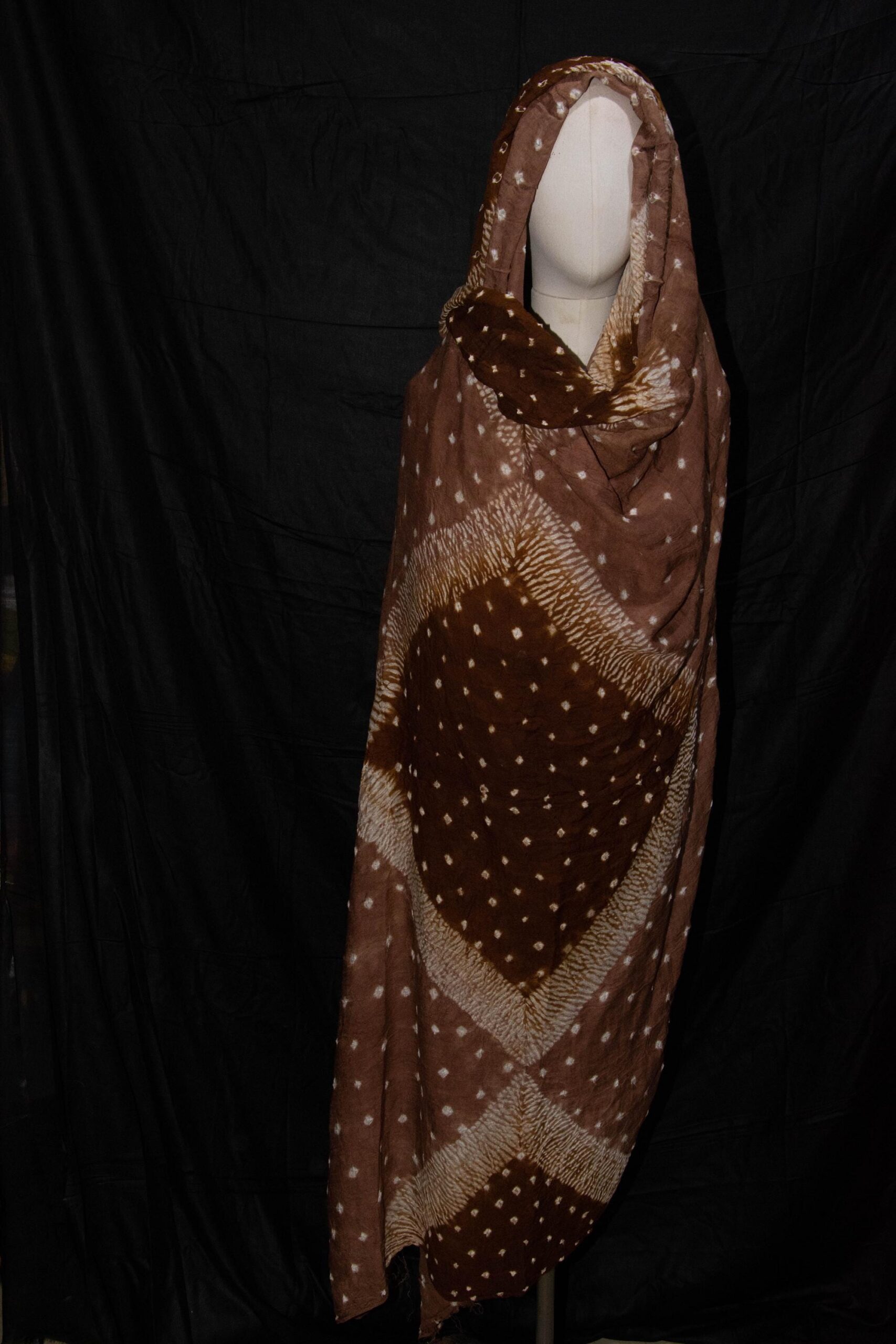 Tuareg Woman Dress Brown, Melhfa Cotton, Mauritania clothing - Image 5