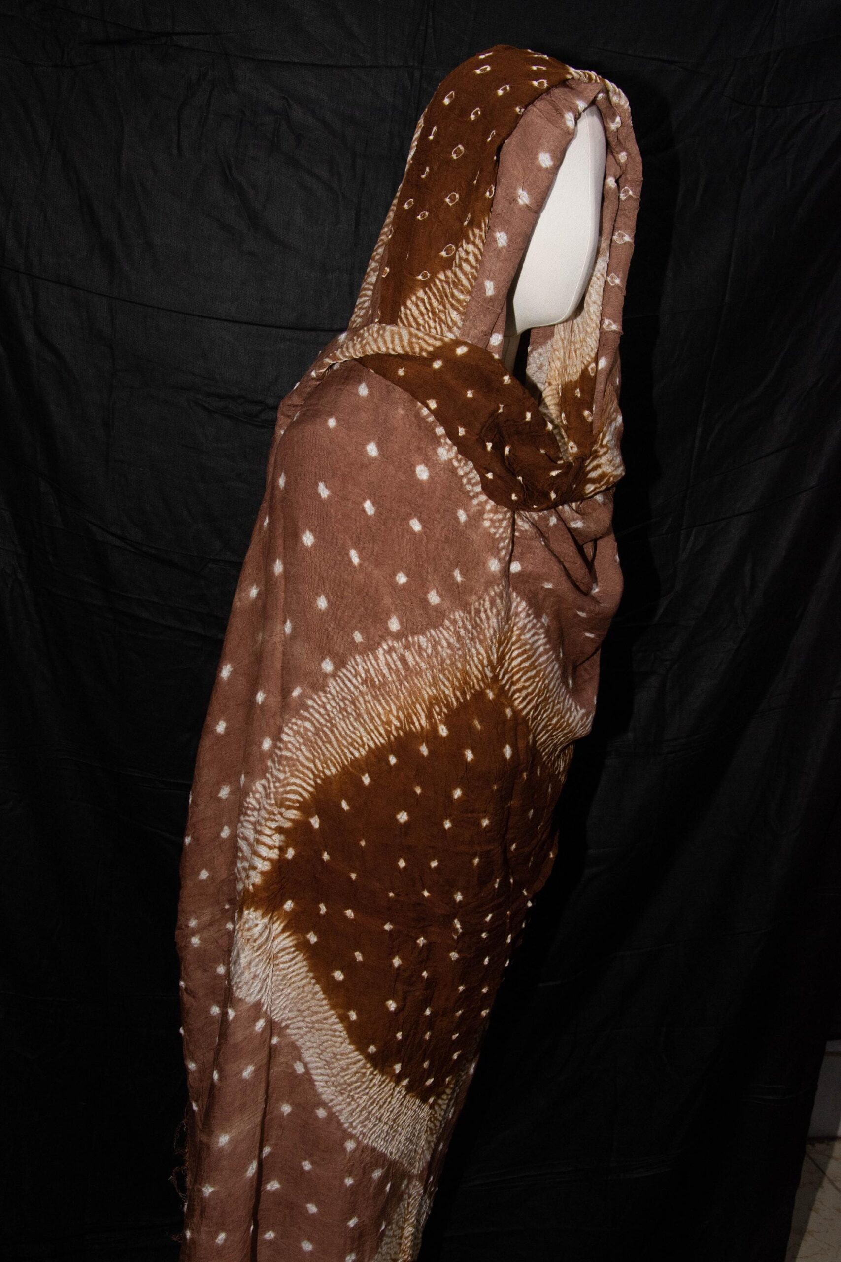 Tuareg Woman Dress Brown, Melhfa Cotton, Mauritania clothing - Image 3