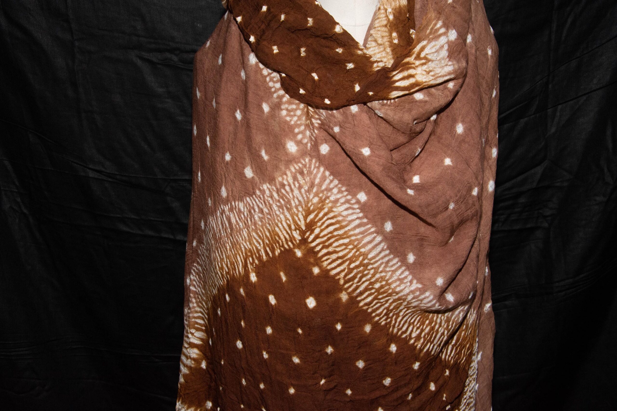 Tuareg Woman Dress Brown, Melhfa Cotton, Mauritania clothing - Image 7