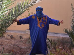 Handmade African Kaftan Tuareg Bleu Traditional Clothing Dress