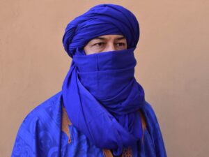 Scarf Tuareg Bleu, Moroccan Indigo Turban