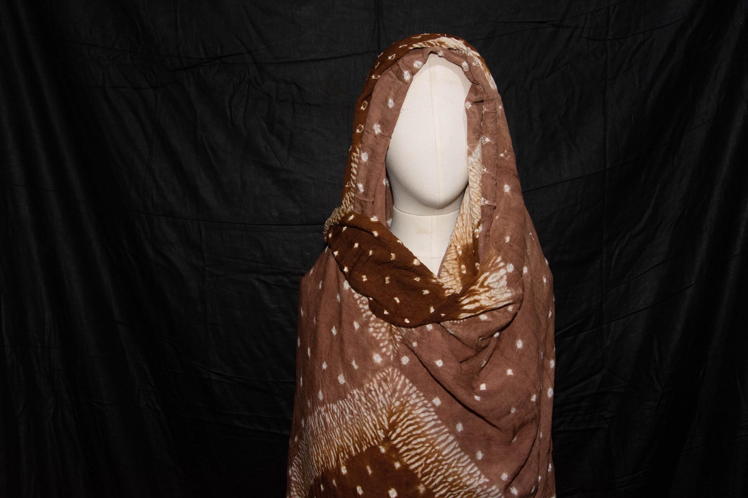 Tuareg Woman Dress Brown, Melhfa Cotton, Mauritania clothing
