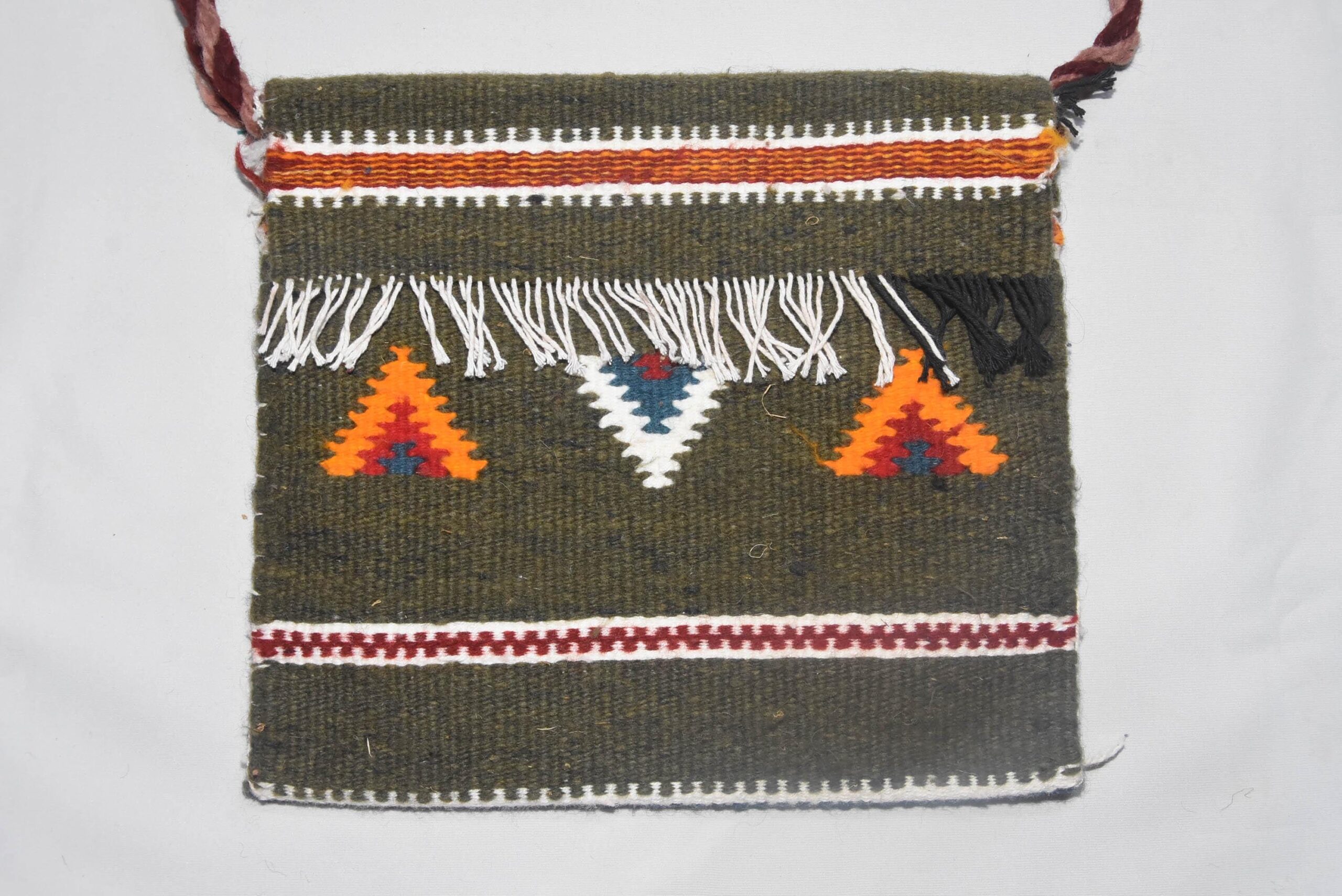 Authentic Amazigh Wool Bag - Tribal Moroccan Kilim Purse - Handmade Artisan Gift for Her - Image 3