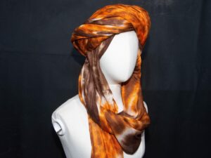Handmade Tuareg Scarf - Long Cotton Desert Turban - Blue Man of the Sahara Head Wrap