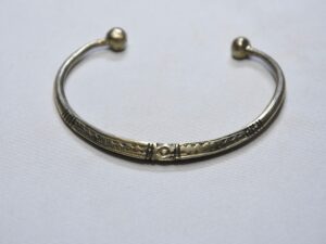 tuareg bracelet silver old handmade from niger sahara desert, ethnic tribal