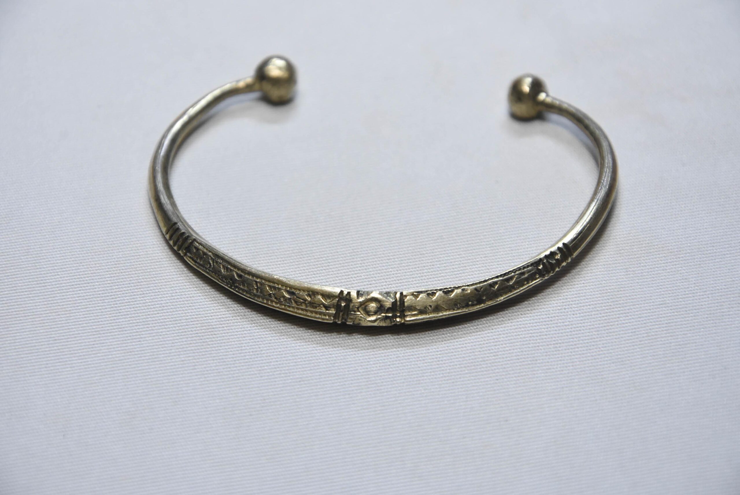 tuareg bracelet silver old handmade from niger sahara desert, ethnic tribal