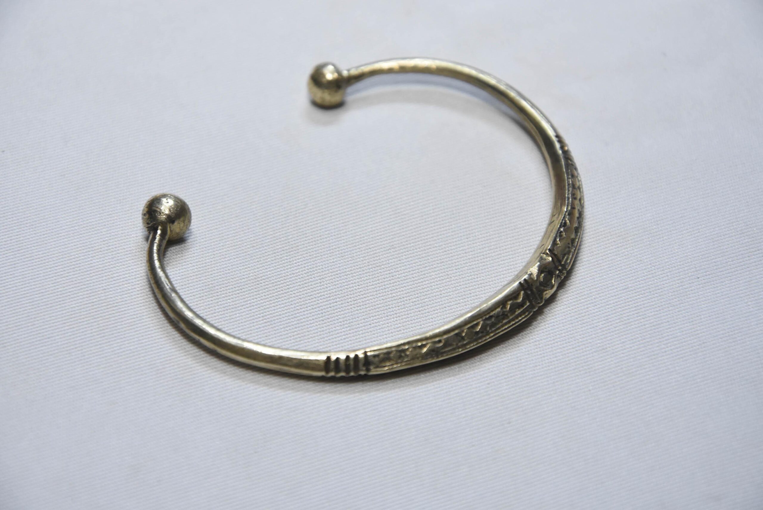 tuareg bracelet silver old handmade from niger sahara desert, ethnic tribal - Image 3