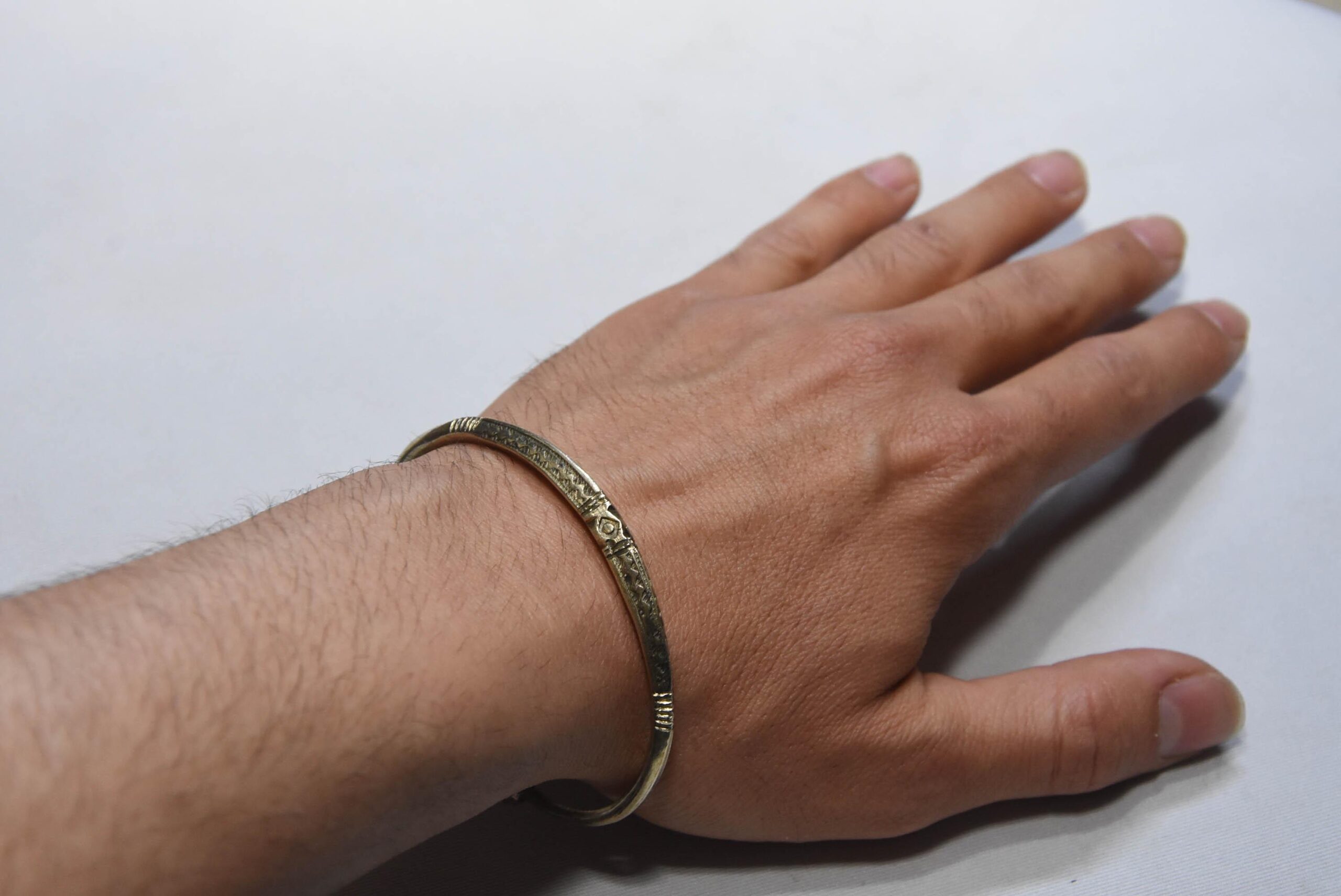 tuareg bracelet silver old handmade from niger sahara desert, ethnic tribal - Image 8