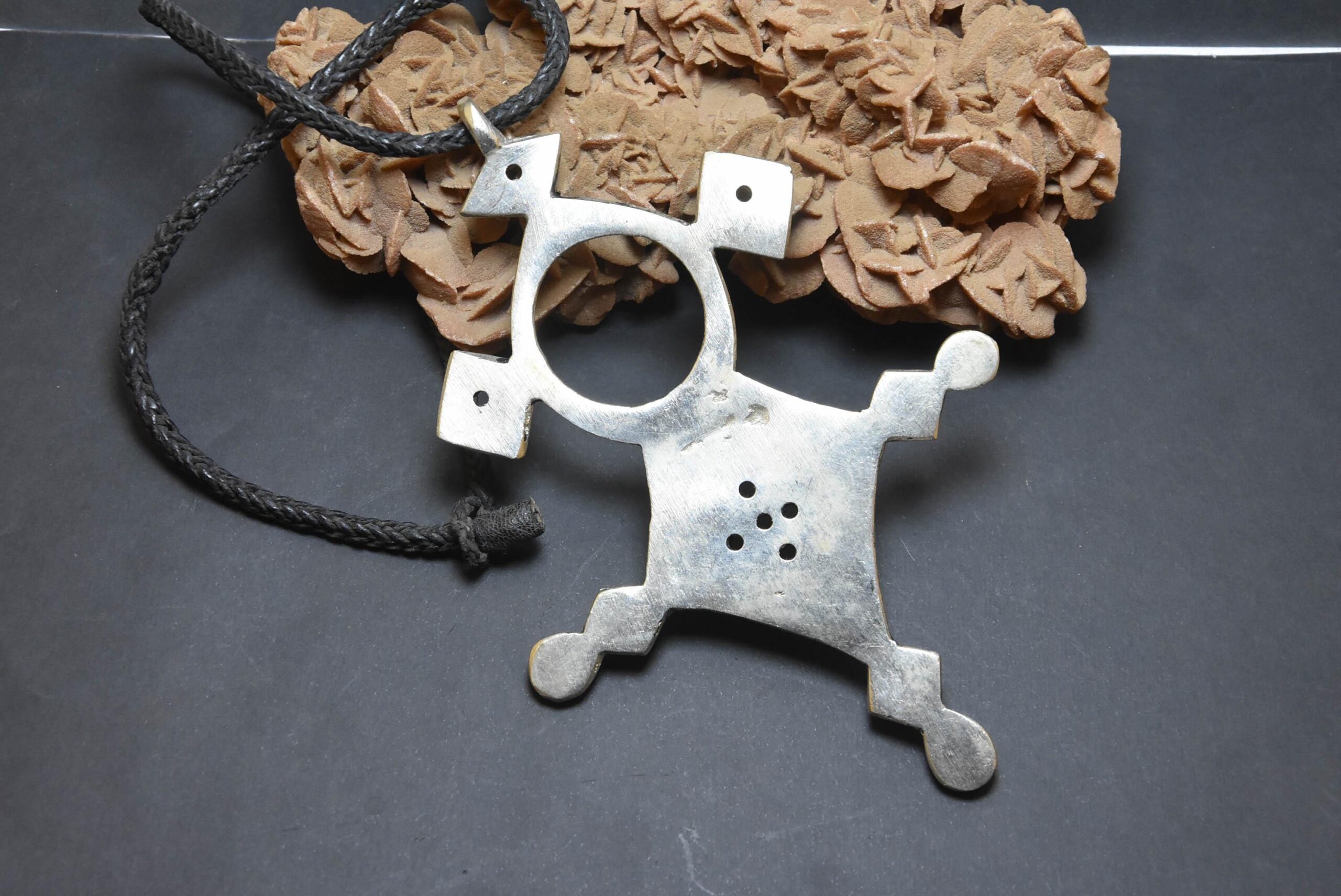 Tuareg old Cross, Silver, of the South, of Tahoua, African Jewelry from the Sahara Desert, Vintage, Ethno - Image 3