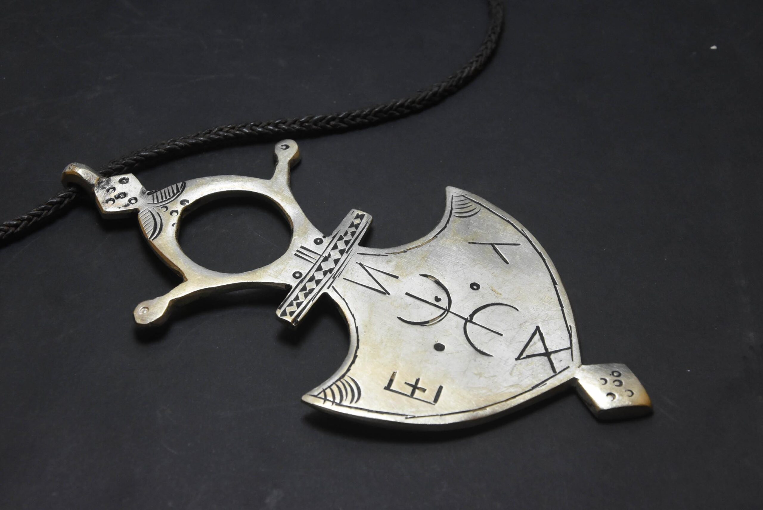 Tuareg Silver Cross Pendant, Tahoua Southern African Tribal Jewelry - Image 3