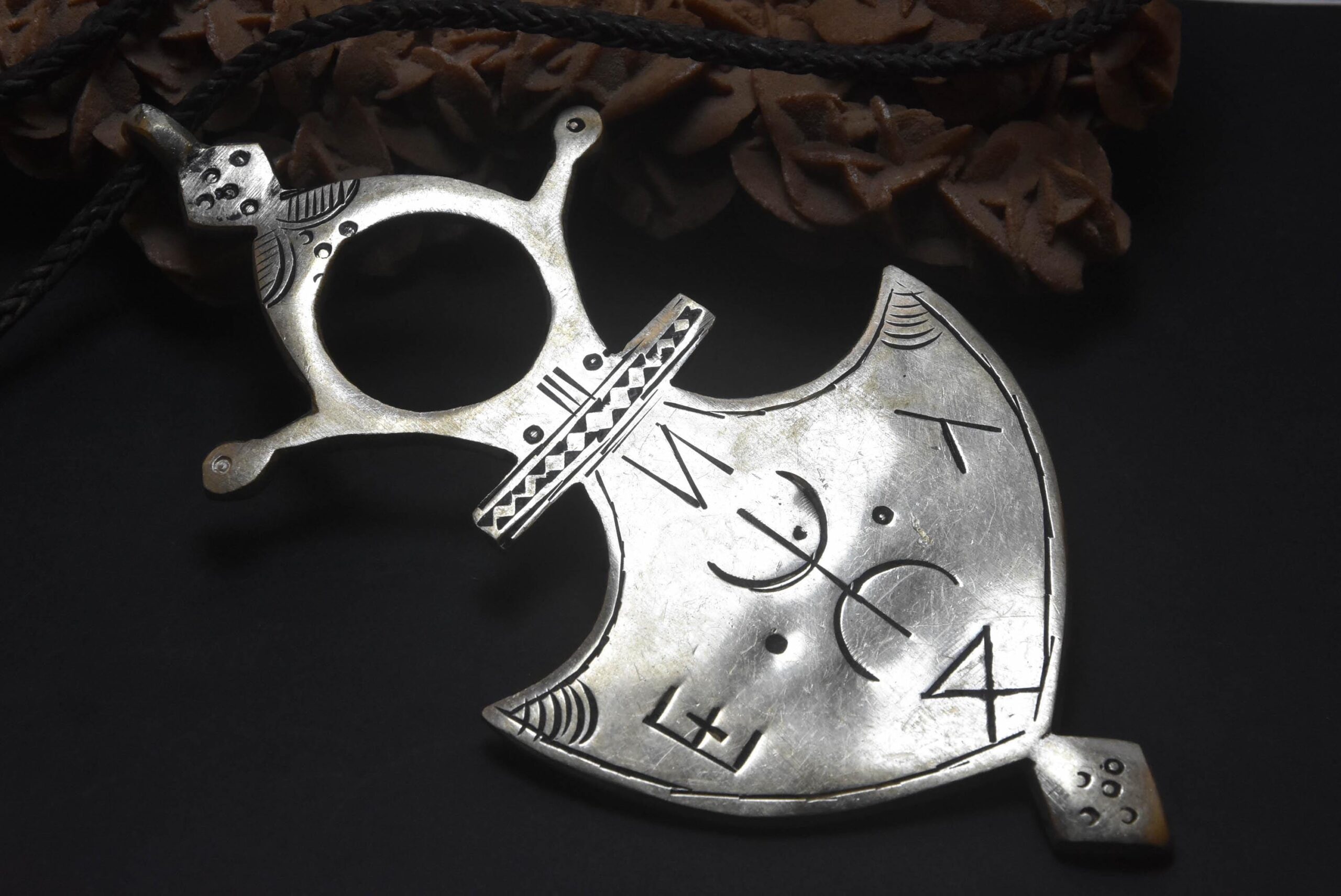 Tuareg Silver Cross Pendant, Tahoua Southern African Tribal Jewelry - Image 2