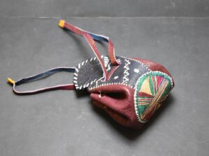 Tuareg Leather Wallet, Vintage Berber Pouch -Saharan Tribal Amulet Bag
