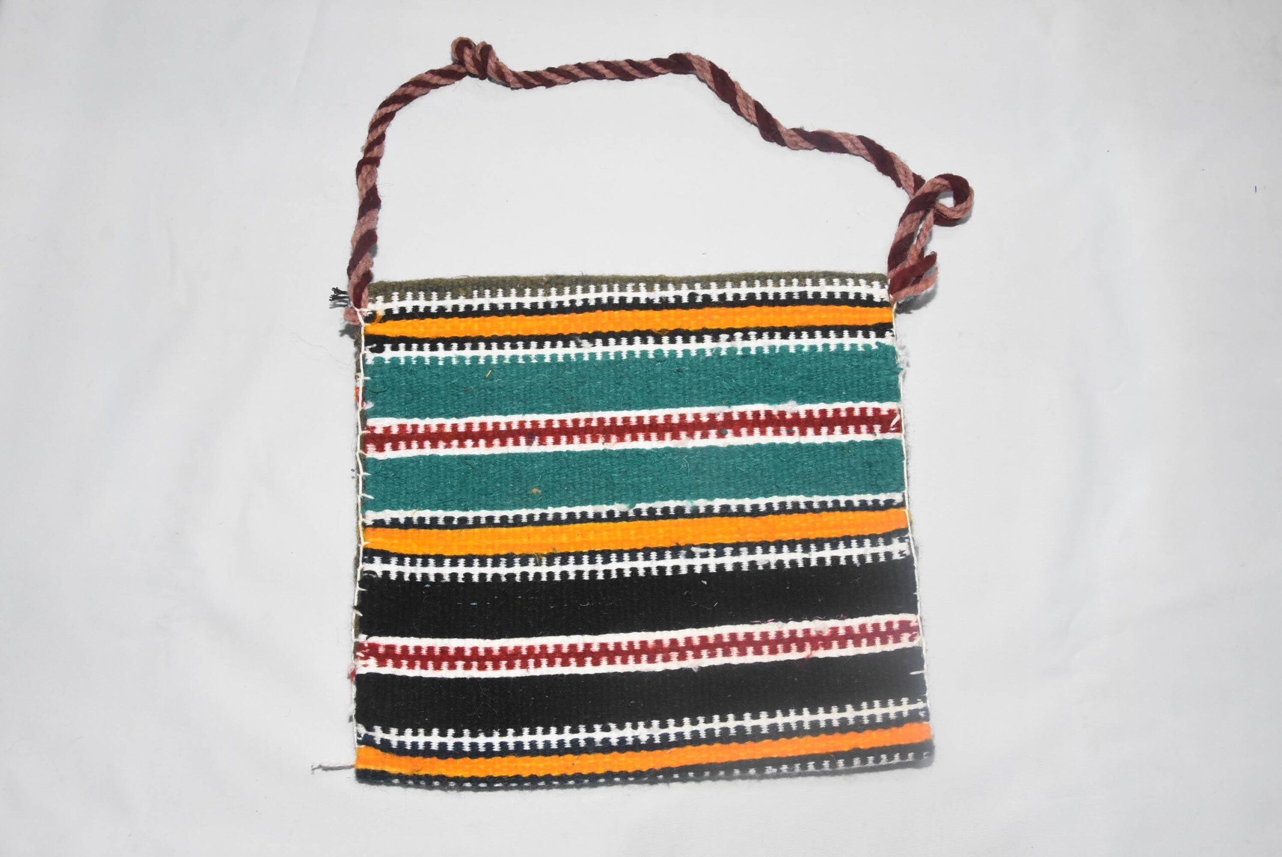 Authentic Amazigh Wool Bag - Tribal Moroccan Kilim Purse - Handmade Artisan Gift for Her - Image 8