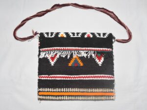 Vintage Kilim Crossbody Bag - Moroccan Berber Wool Pouch - Colorful Tribal Shoulder Bag
