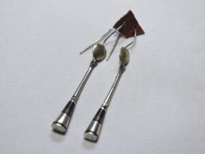 Tuareg earrings silver handmade, ethnic touareg engraving by hand