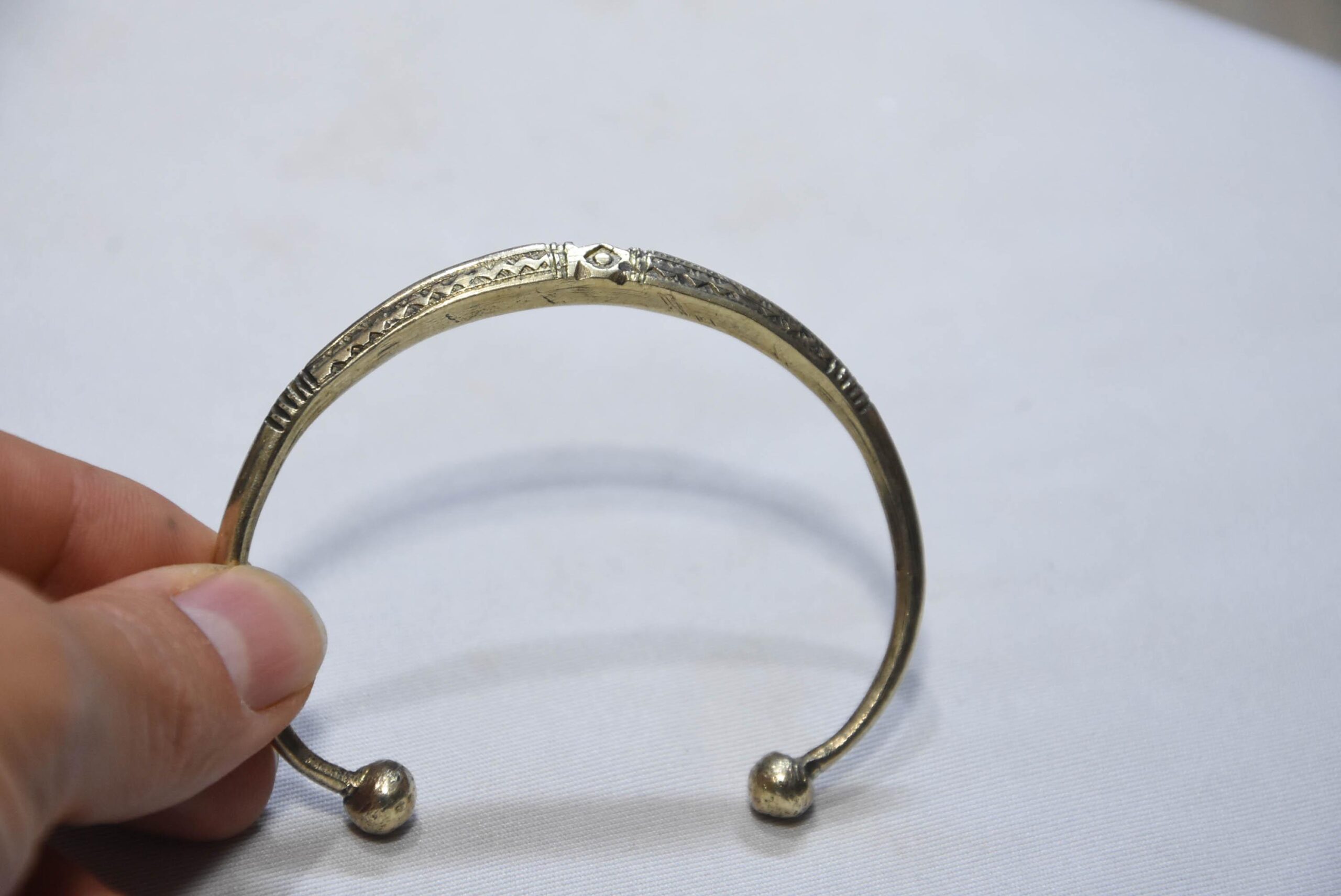 tuareg bracelet silver old handmade from niger sahara desert, ethnic tribal - Image 7