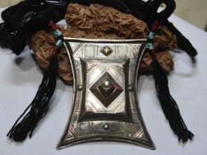 Touareg talisman collier argent couleur main gravé Pendentif amulette, ethnique nomades