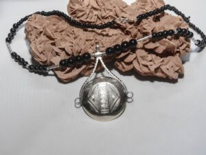 Tuareg Pendant Necklace, Ethnic Amulet - Silver