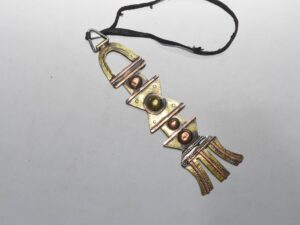 Old Authentic Tuareg Veil Weight (Assrou n' Swoul) with Engraved Mixed Metals