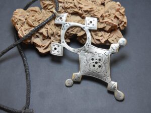 Tuareg old Cross, Silver, of the South, of Tahoua, African Jewelry from the Sahara Desert, Vintage, Ethno