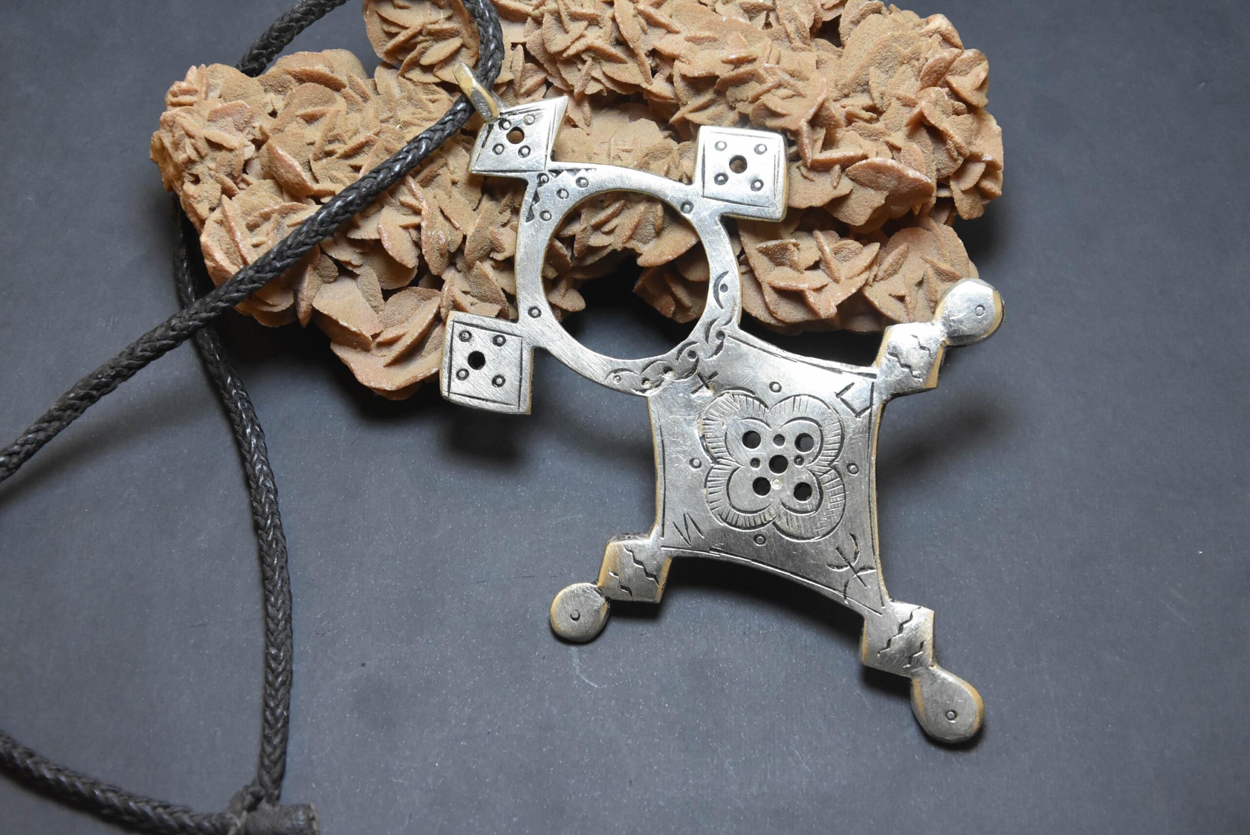 Tuareg old Cross, Silver, of the South, of Tahoua, African Jewelry from the Sahara Desert, Vintage, Ethno