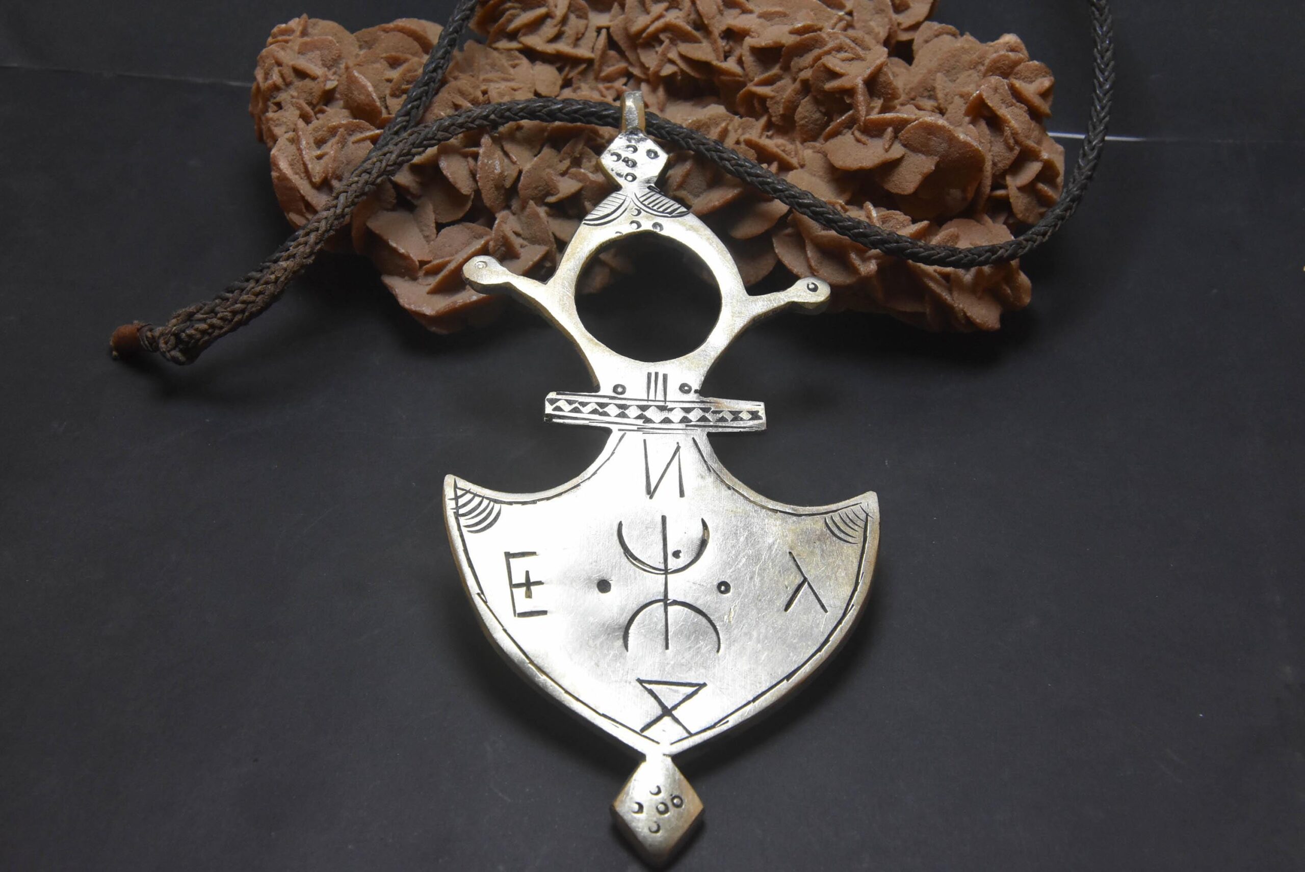 Tuareg Silver Cross Pendant, Tahoua Southern African Tribal Jewelry