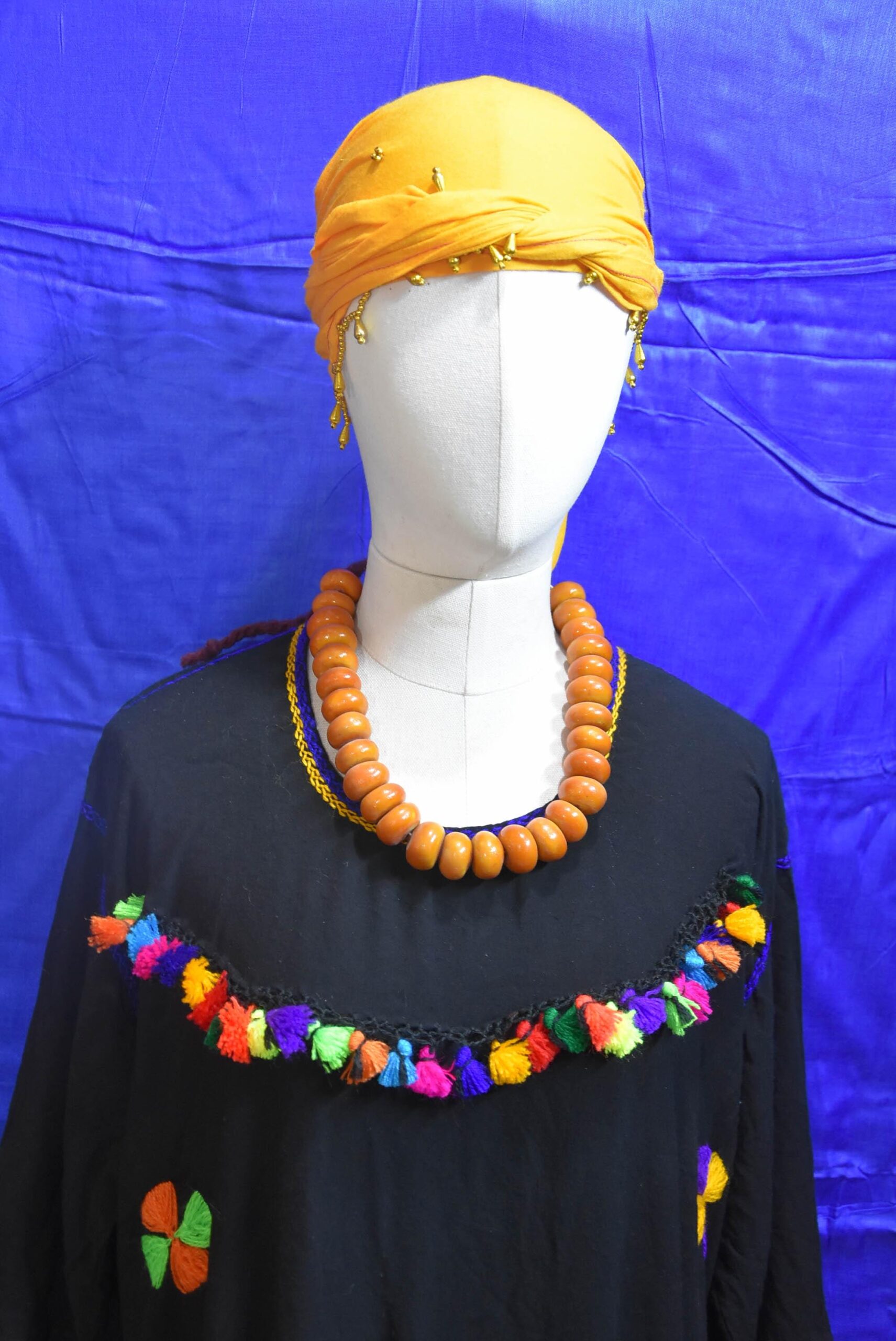 Old Berber Necklace Ambar Resin, Amazigh Loban - Image 7