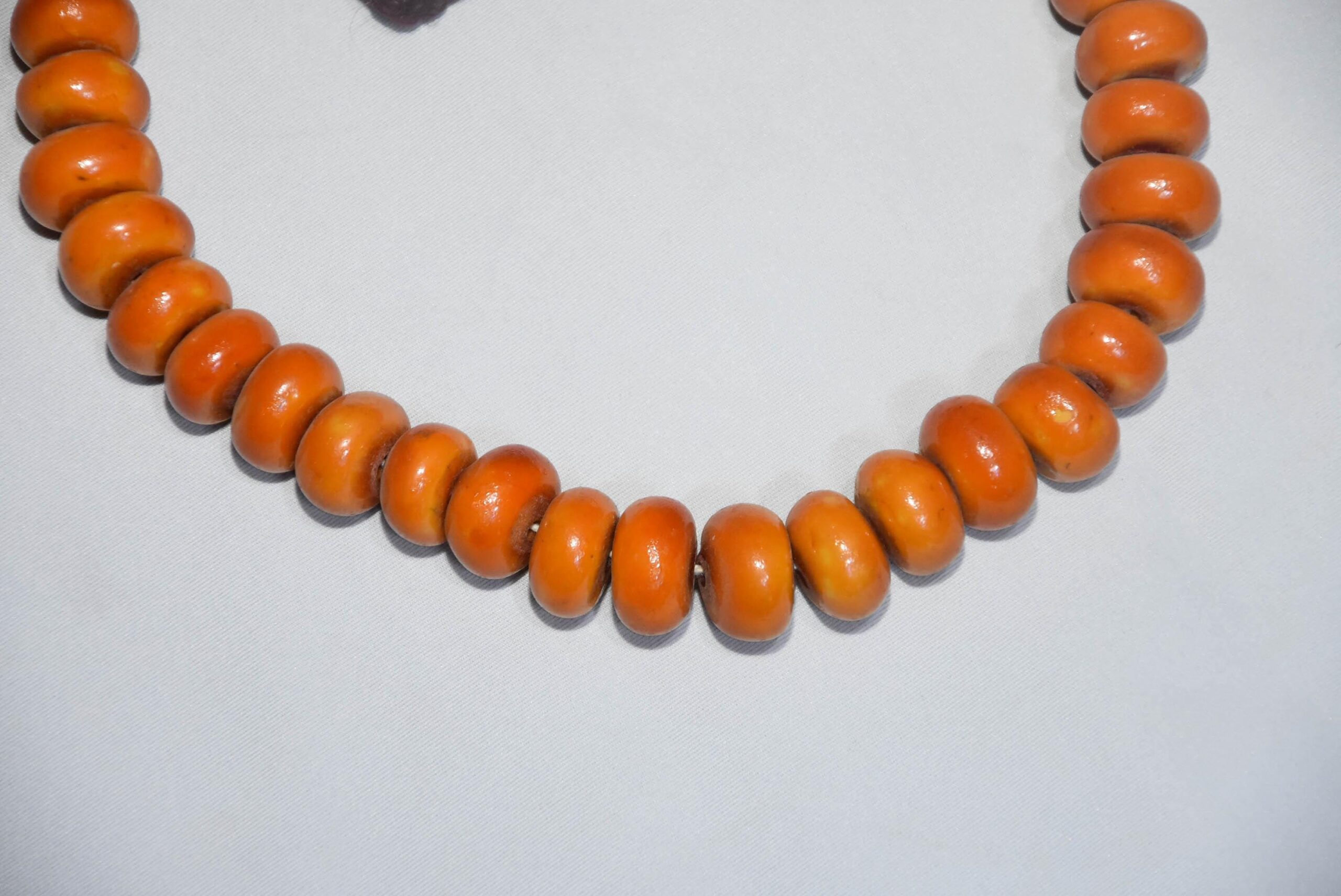 Old Berber Necklace Ambar Resin, Amazigh Loban - Image 8