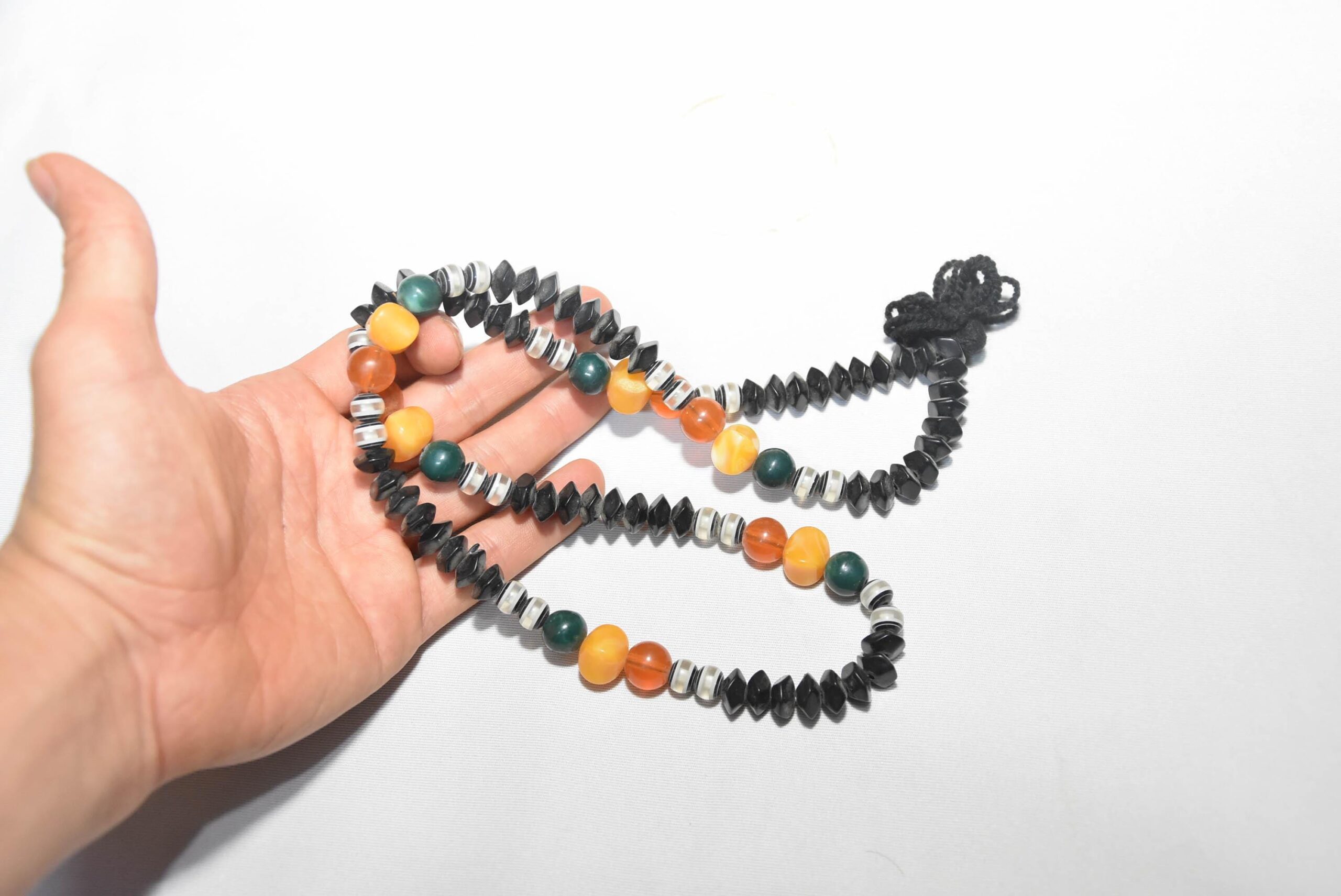 Traditional Mauritanian Tasbih Prayer Bead Necklace, African Tribal Statement Strand - Image 10