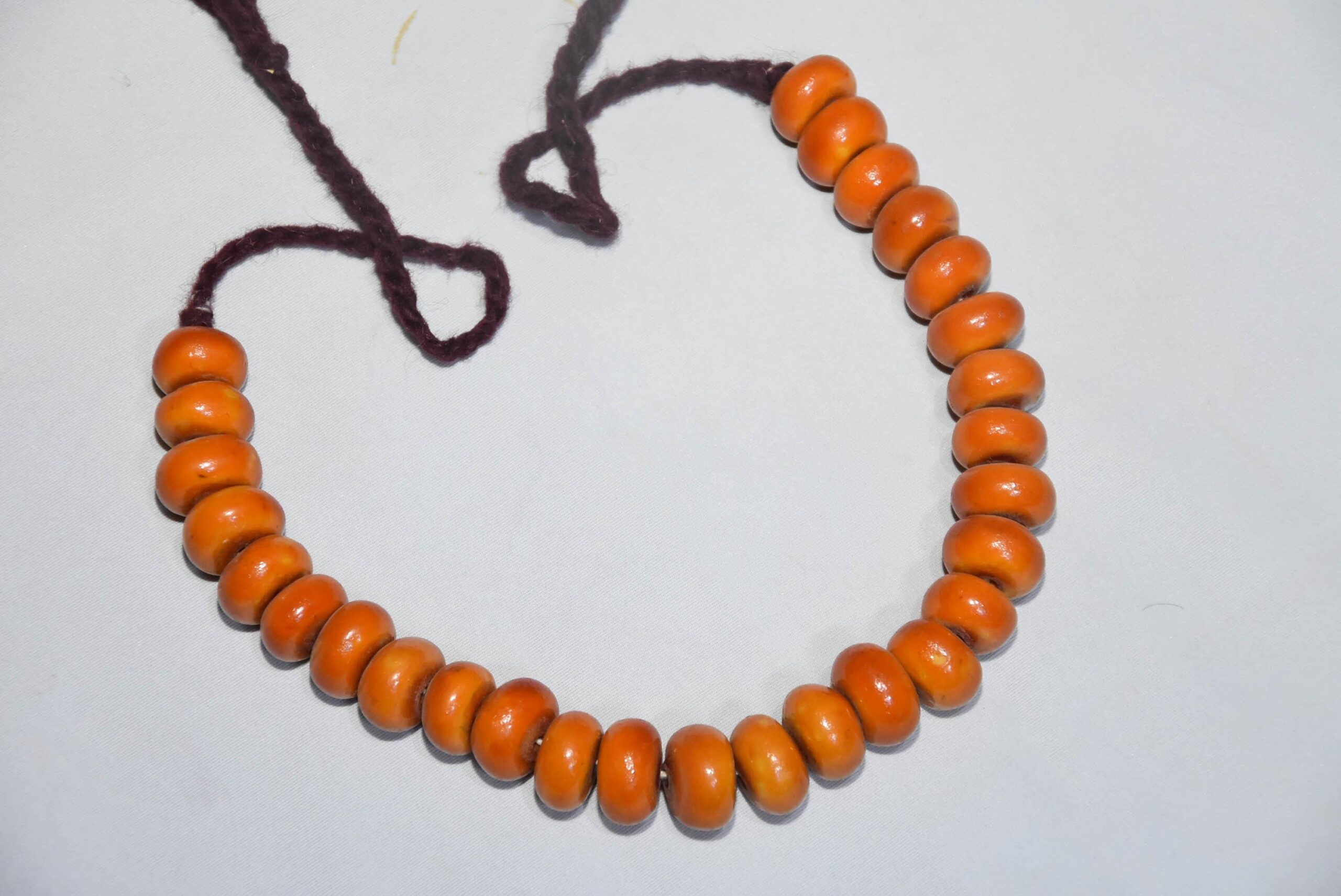 Old Berber Necklace Ambar Resin, Amazigh Loban