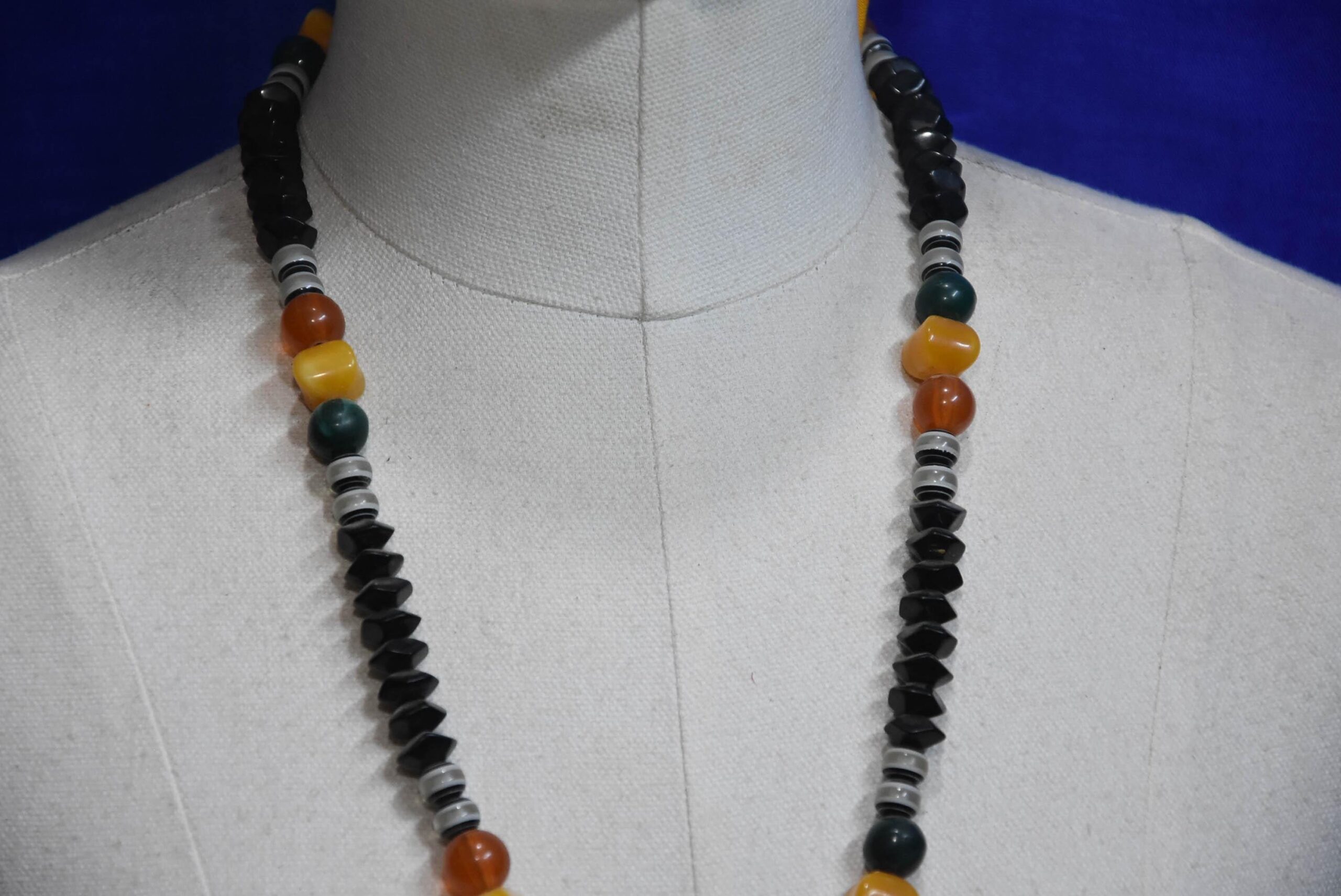 Traditional Mauritanian Tasbih Prayer Bead Necklace, African Tribal Statement Strand - Image 5