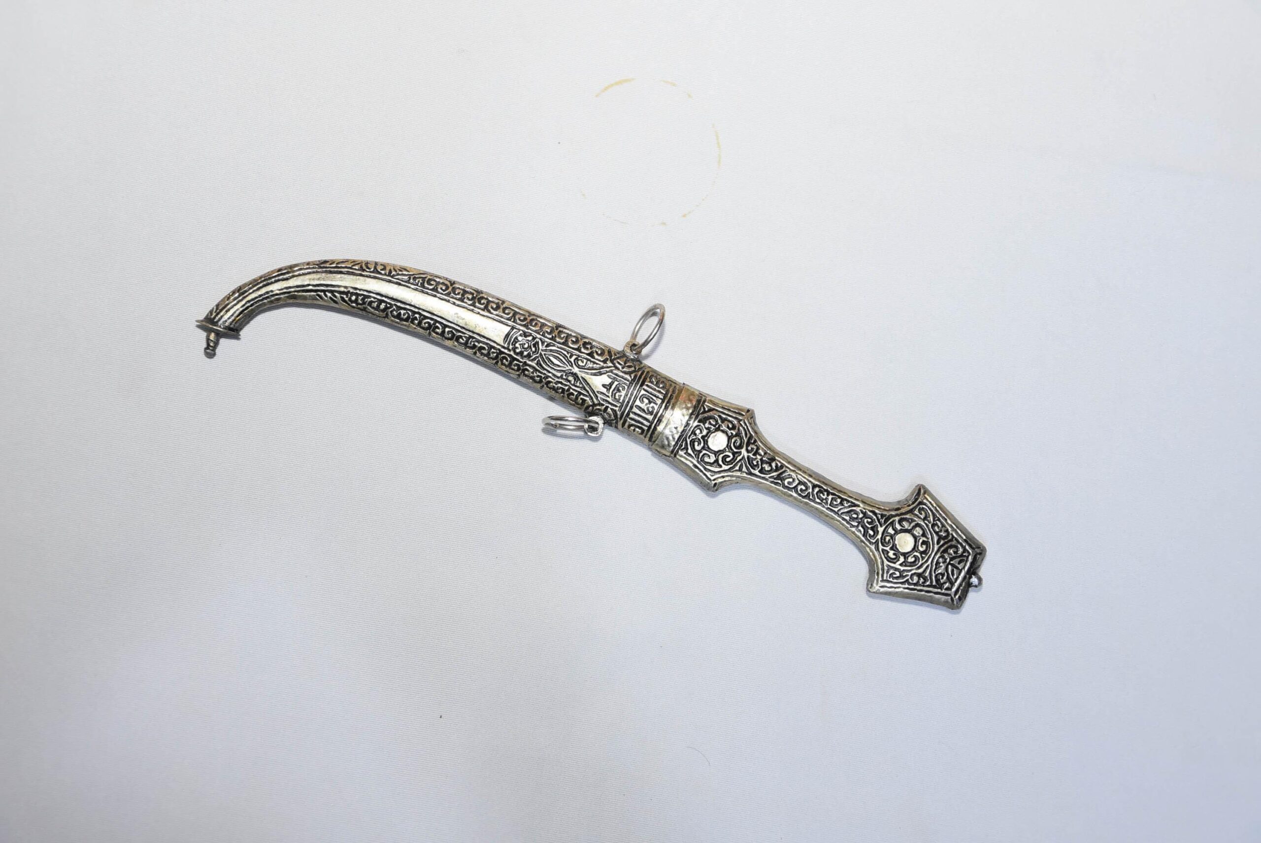 Handmade berber Amazigh Khanjar Dagger Silver Vintage Knife From Morocco - Image 4